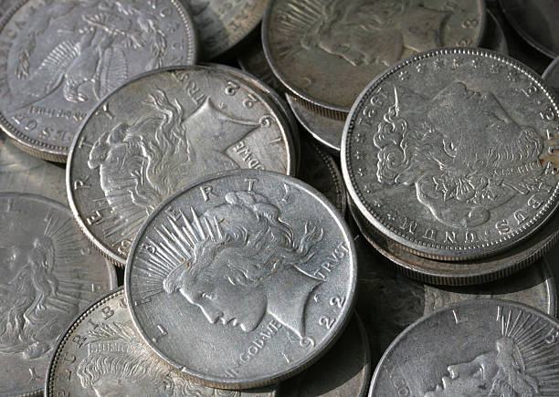 istock Collection of Silver Dollars 147002604