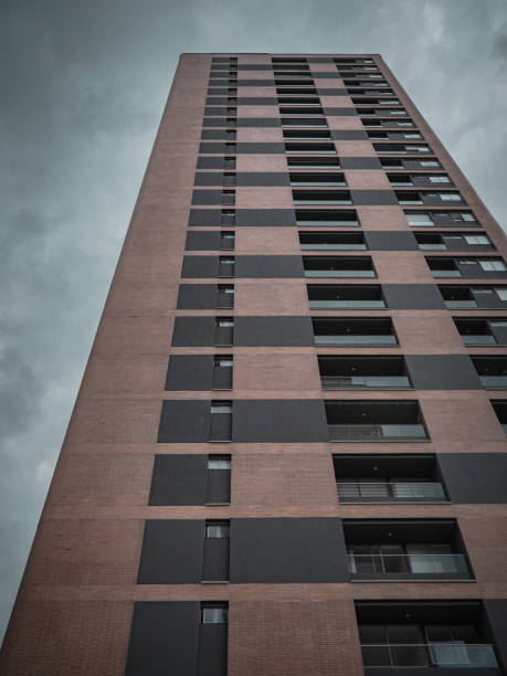istock Big building in the grey sky 1470026787
