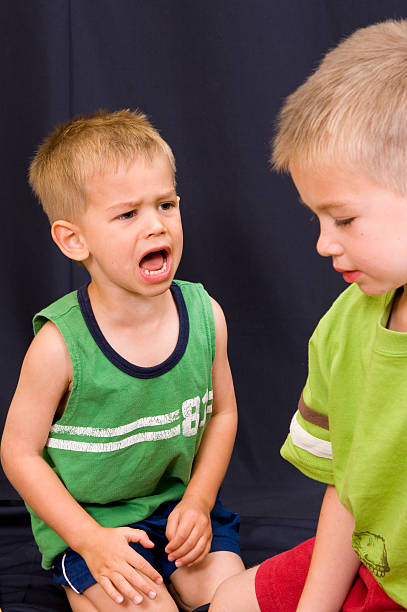 istock Little boy shouting at his brother 147002693
