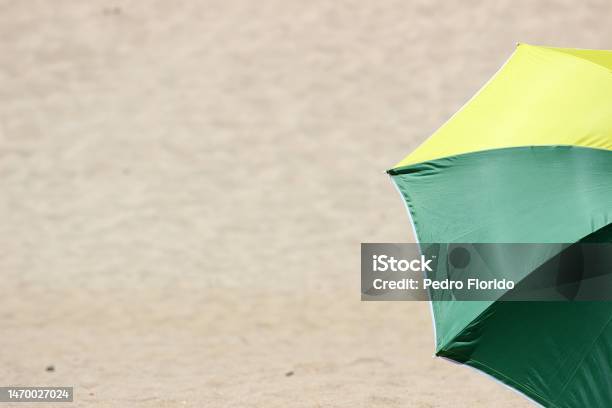 Parasols Windshields Stock Photo - Download Image Now - Beach, Beach Umbrella, Coastline