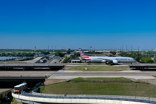 Fort Lauderdale, FL, USA - April 13, 2023: Photo of FLL Fort Lauderdale International airport shut down following many days of heavy rain and flood