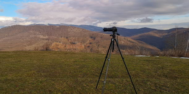 istock Shooting a winter landscape in the mountains with a camera 1470030546