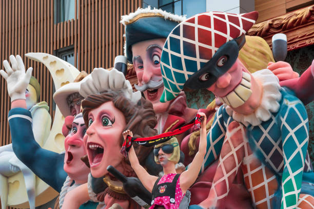 Torres Vedras, Portugal. 19 February 2023. Torres Vedras carnaval 2023, the most Portuguese carnaval of Portugal, 100 years celebration