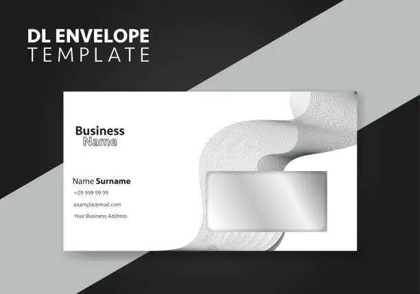 Vector illustration of Abstract Business DL Envelope template. Vector business abstract design.
