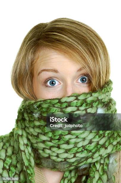 Schal Überraschung Stockfoto und mehr Bilder von Attraktive Frau - Attraktive Frau, Auge, Blau