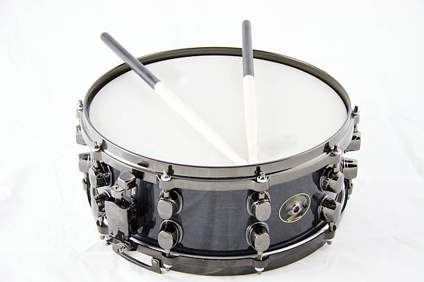 istock Black Snare Drum Isolated On White Background 147003786