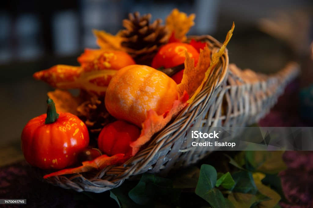 Cornucopia In. Add Cornucopia For Thanks Giving Stock Photo - Download Image Now ...