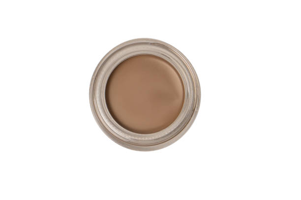 istock A brow pomade in blonde shade with brush isolated on a white background. 1470044300