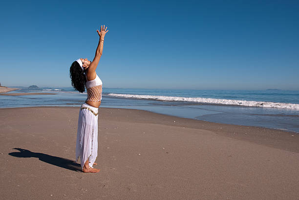 istock Yoga at the beach 147004504