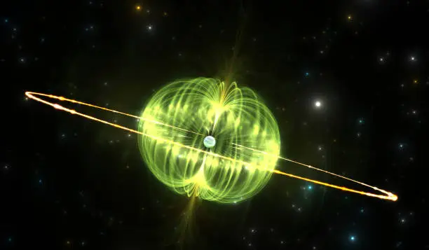 Photo of Magnetar or neutron star with extremely powerful magnetic field