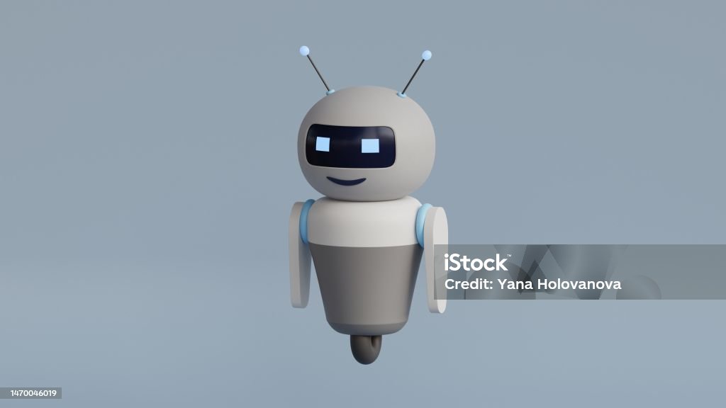 3d Rendered Robot Robot In 3d Style 3d Render Illustration Stock Photo - Download Image ...