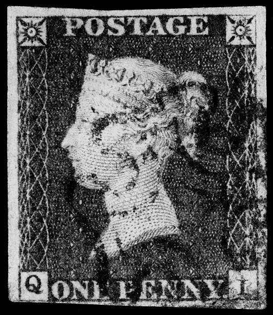 istock Queen Victoria Penny Black Stamp 147005005