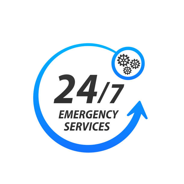 illustrations, cliparts, dessins animés et icônes de concept de service 24-7. ouvert 24h/24 et 7j/7. icône du service d’assistance. service à la clientèle en tout temps. support ou concept crm. service et assistance. illustration vectorielle - 24 hrs