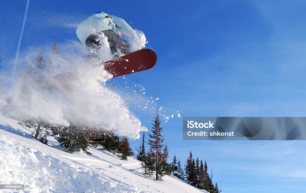 Salto Alto Atleta de snowboard - Royalty-free Prancha de Neve Foto de stock