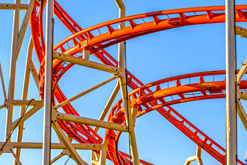 typical tracks of a rollercoaster - photo