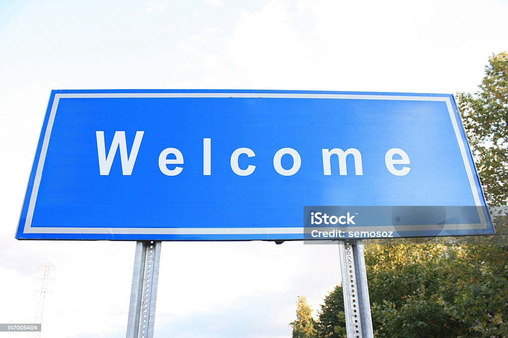 Bienvenido - Foto de stock de Azul libre de derechos