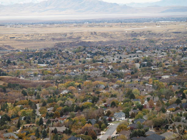 istock Overhead view of ogden utah 1470055066
