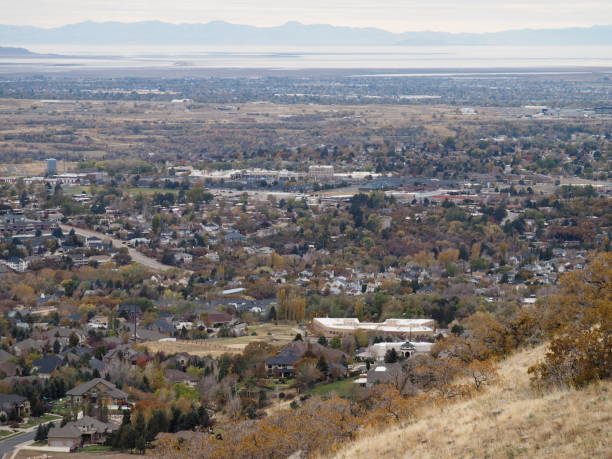 istock Overhead city view from ogden canyon 1470055081
