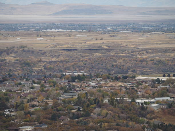 istock Overhead city view from ogden canyon 1470055090