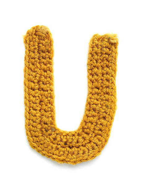 istock One letter of knit handmade alphabet - U 147006072