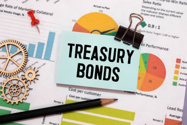 istock Papers with text, treasury bonds on a table, business concept. 1470062699
