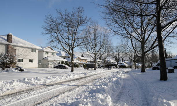 istock Detached Houses in Surrey, Canada, after a Snowfall 1470062884