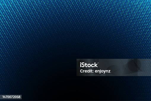 istock Abstract blue binary data background technology vector design 1470072058