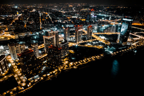 istock Belgrade Waterfront seen from a drone perspective by night 1470075202