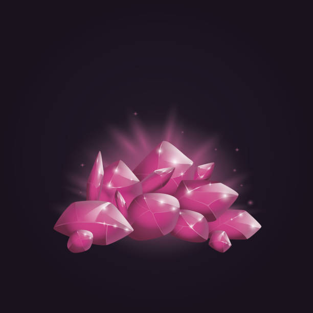 istock Crystals and natural minerals. Cartoon Magic Gemstones. Game assets. vector illustration 1470075283