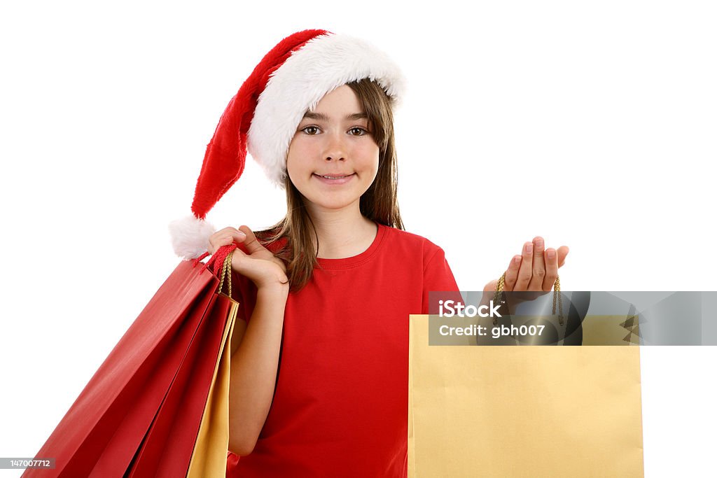 Christmas time Girl with Santa's hat Adult Stock Photo