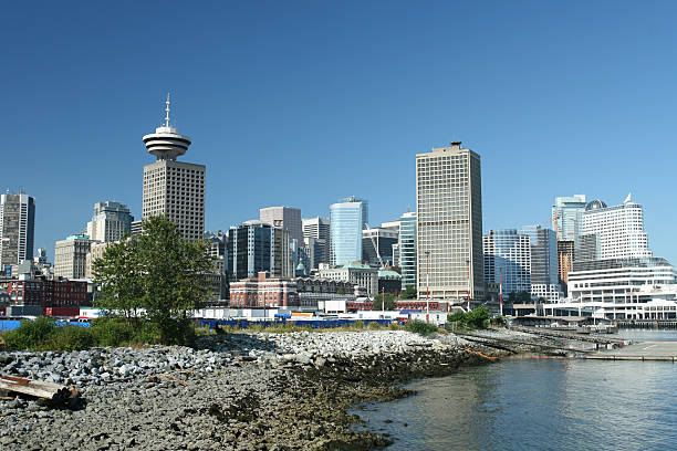 Downtown Waterfront VancouverAAs central business district waterfront. east vancouver stock pictures, royalty-free photos & images