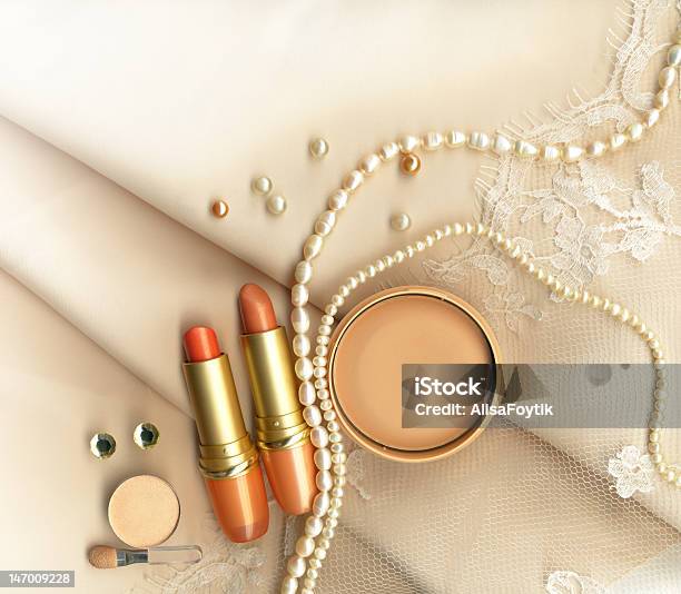 Fondo De Boda Textil Y Maquilladores Foto de stock y más banco de imágenes de Beige - Beige, Belleza, Boda