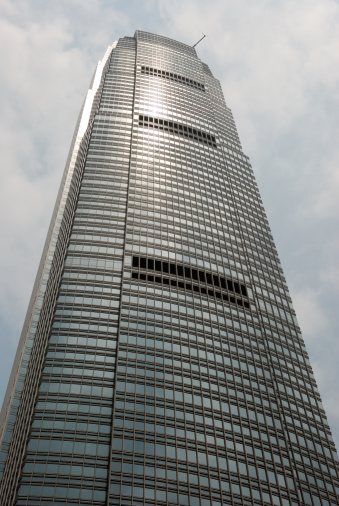 A shot of Hong Kong skyscraper - International Finance Centre (IFC) building.  IFC is the new heart of Hong Kong and includes Hong Kong's tallest office building