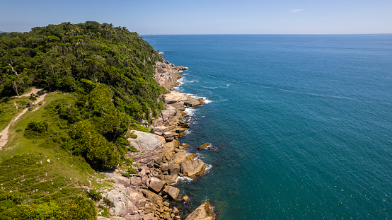 Coastal region with sea. Bombinhas - Santa Catarina - Brasil