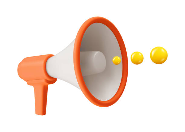 istock Megaphone announcement and advertisement, isolated icon of horn with presentation or promotion. Ads for shops and stores. 3d style vector illustration 1470094889