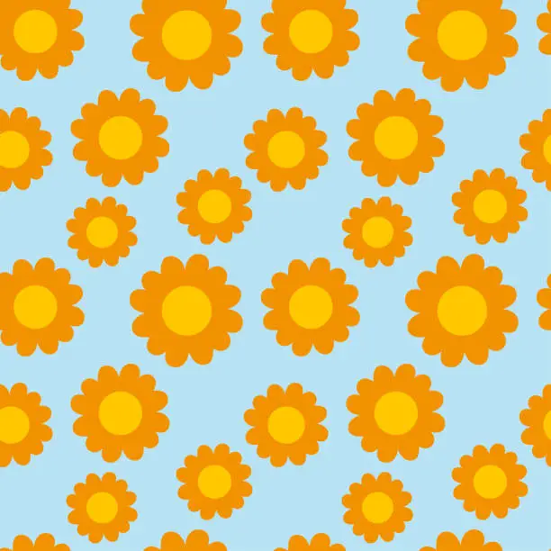 Vector illustration of Daisy Flower Pattern Design