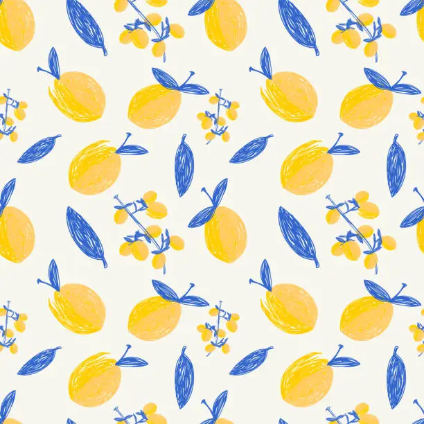 Vector illustration of Lemon pattern