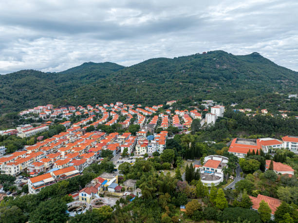 istock A group of mountain villas on a cloudy day 1470095410