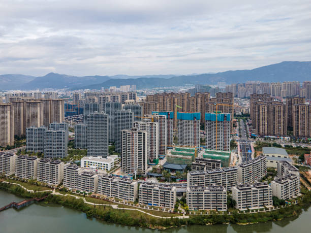 istock An aerial view of a medium-sized modern city 1470097253