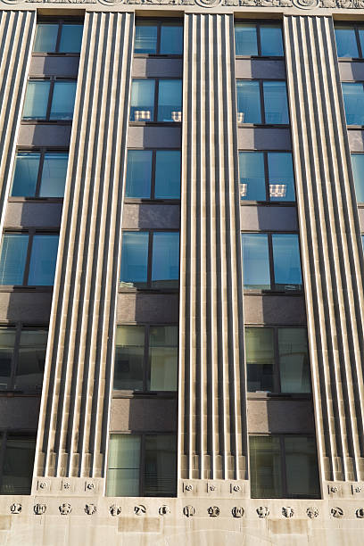 istock Outside of Office Building with Strong Vertical Lines, Washington DC 147010175