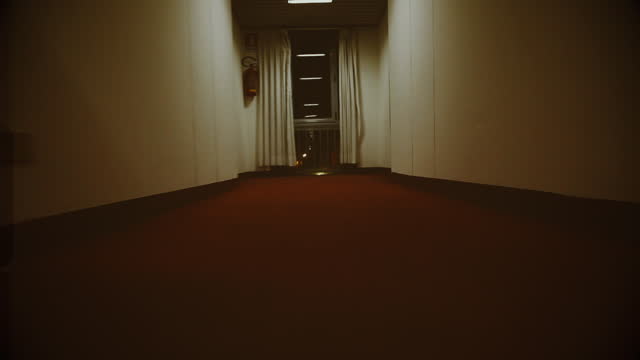 Creepy hotel corridor