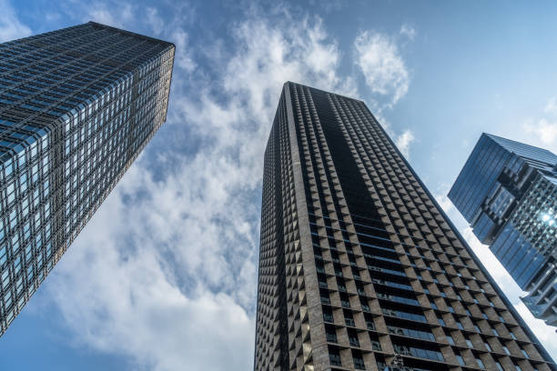 istock Modern office building on a clear sky background 1470111511