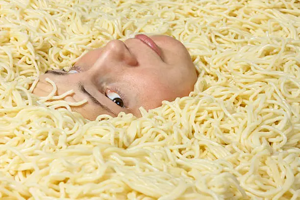 Photo of The girl in noodles