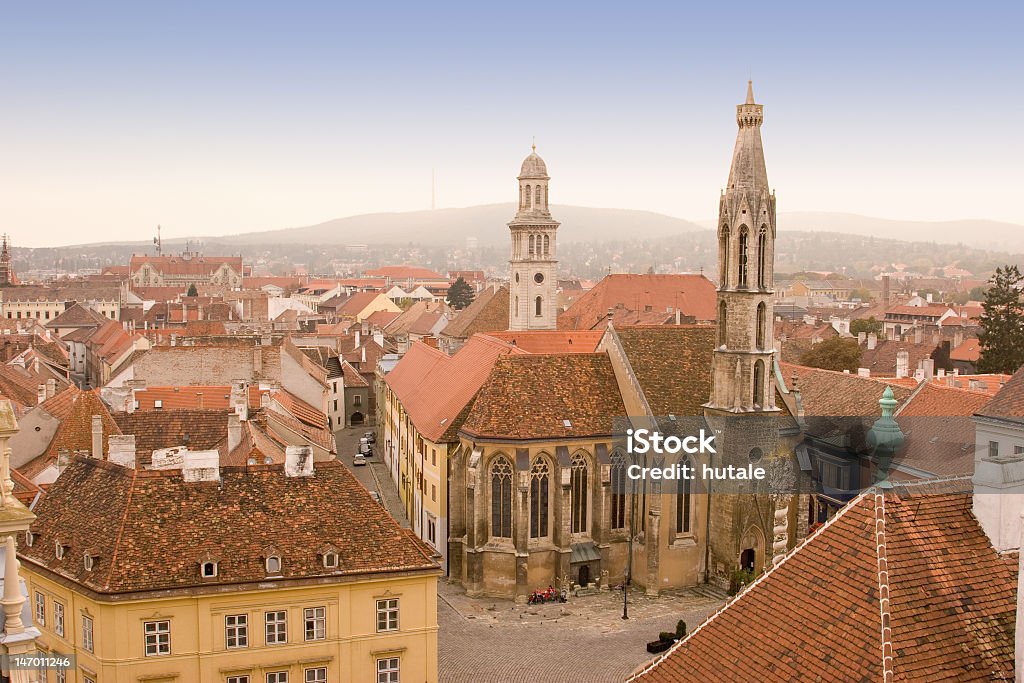 Vista a la ciudad antigua. - Foto de stock de Sopron libre de derechos