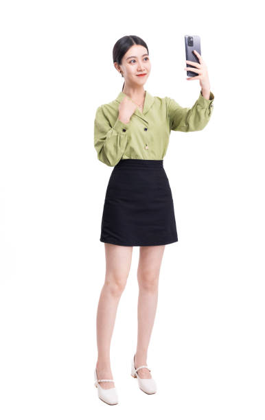 istock Businesswoman with cell phone 1470113191