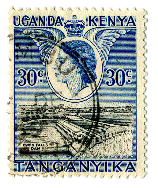 istock Blue Colonial Africa Postage Stamp 147011375