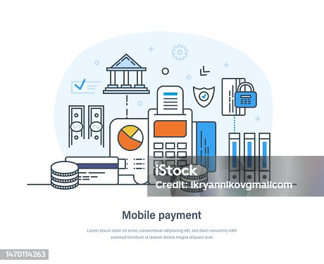 istock Mobile payment, banking, finance and e-payments via electronic wallet 1470114263