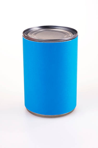 istock Close up of a blue tin can 147011549