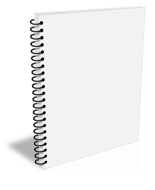 グレイのスパイラルノート、空のカバー - spiral notebook spiral ring binder blank ストックフォトと画像