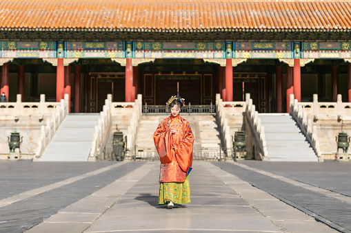 An ancient Chinese woman in the Forbidden City